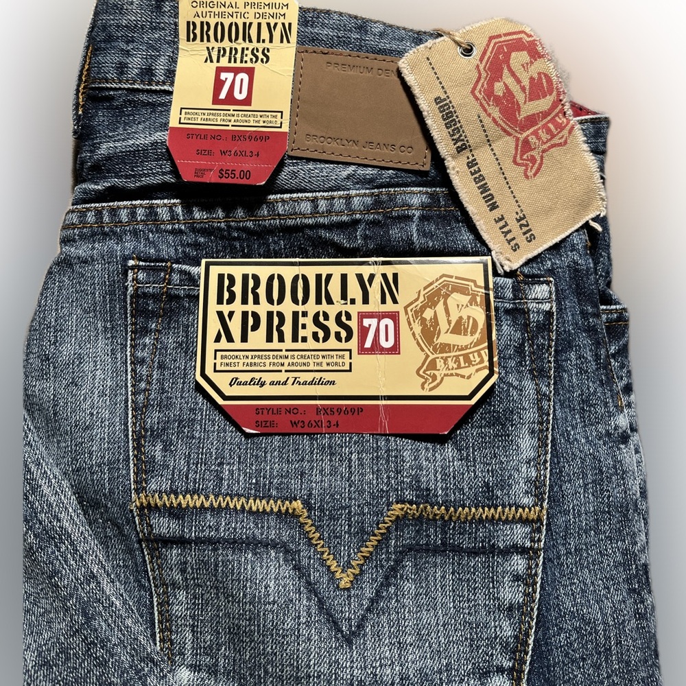 Brooklyn Xpress 70 Stonewash Jeans W36”X L34” - Picture 4 of 7
